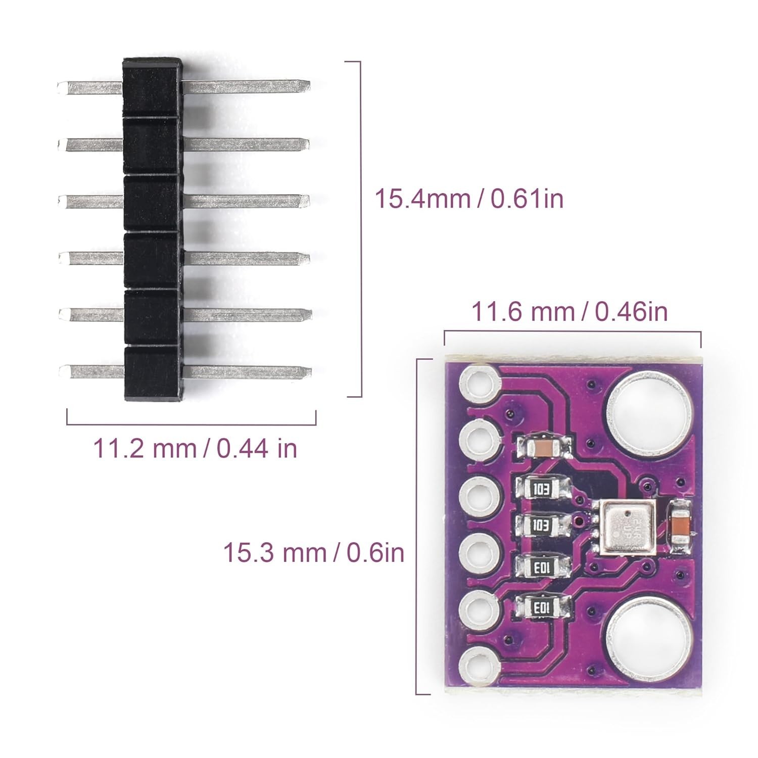 2PCS 3.3V Sensor Module Atmospheric Pressure Temperature Humidity Sensor Modu...
