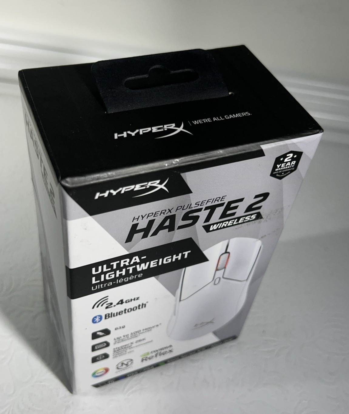 HyperX Pulsefire Haste 2 - Wireless Gaming Mouse (White)
