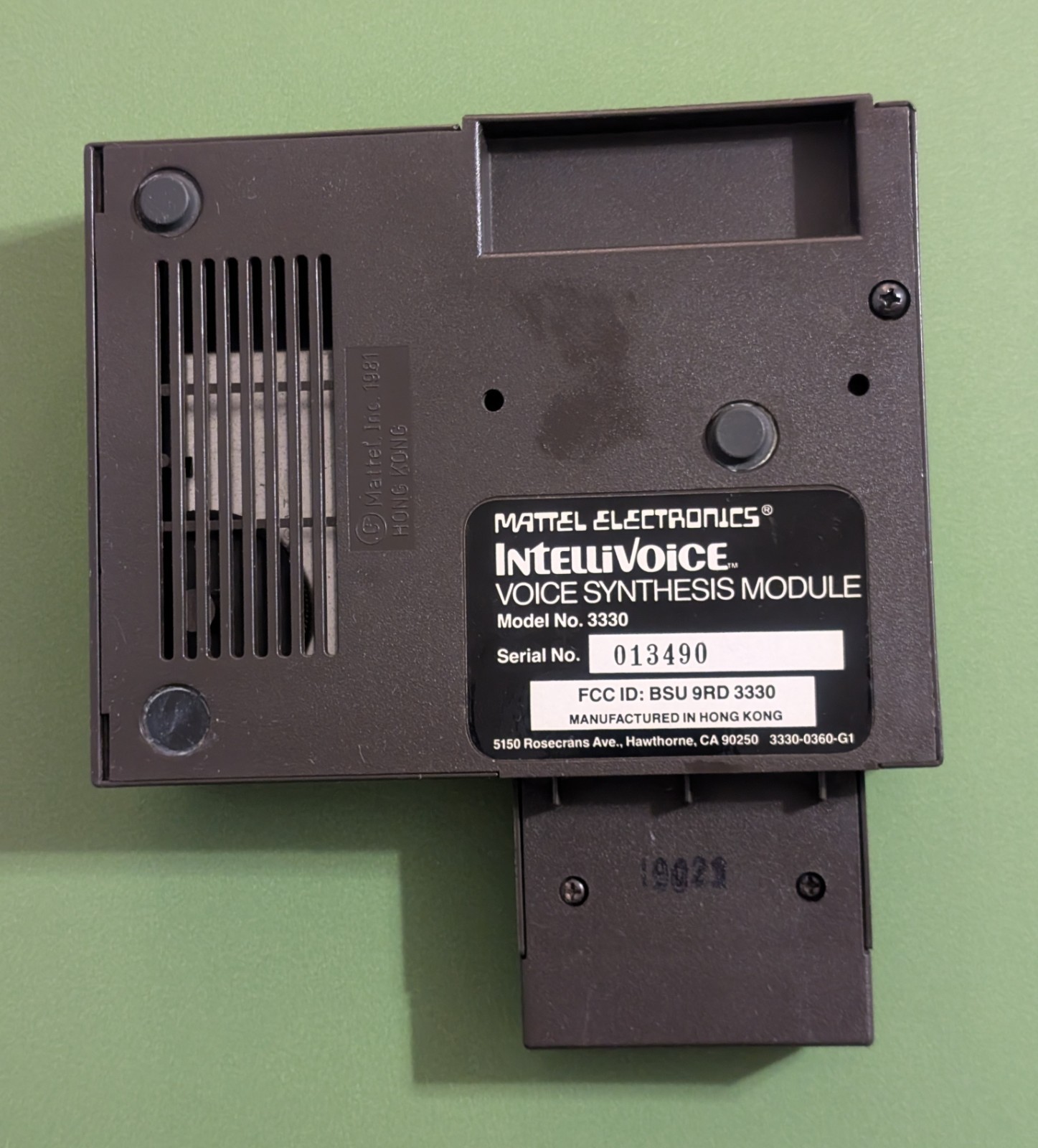 Mattel Intellivision Intellivoice Voice Synthesis Module Model # 3330 - Untested