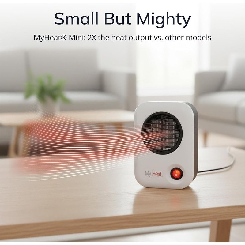 200W Portable Ceramic Space Heater Indoor Energy Efficient Overheat Protection