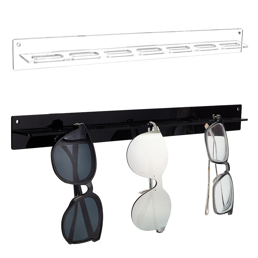 1bag 2pcs Acrylic Sunglasses Organizer Storage 2 colors Wall Mounted Eyeglasses