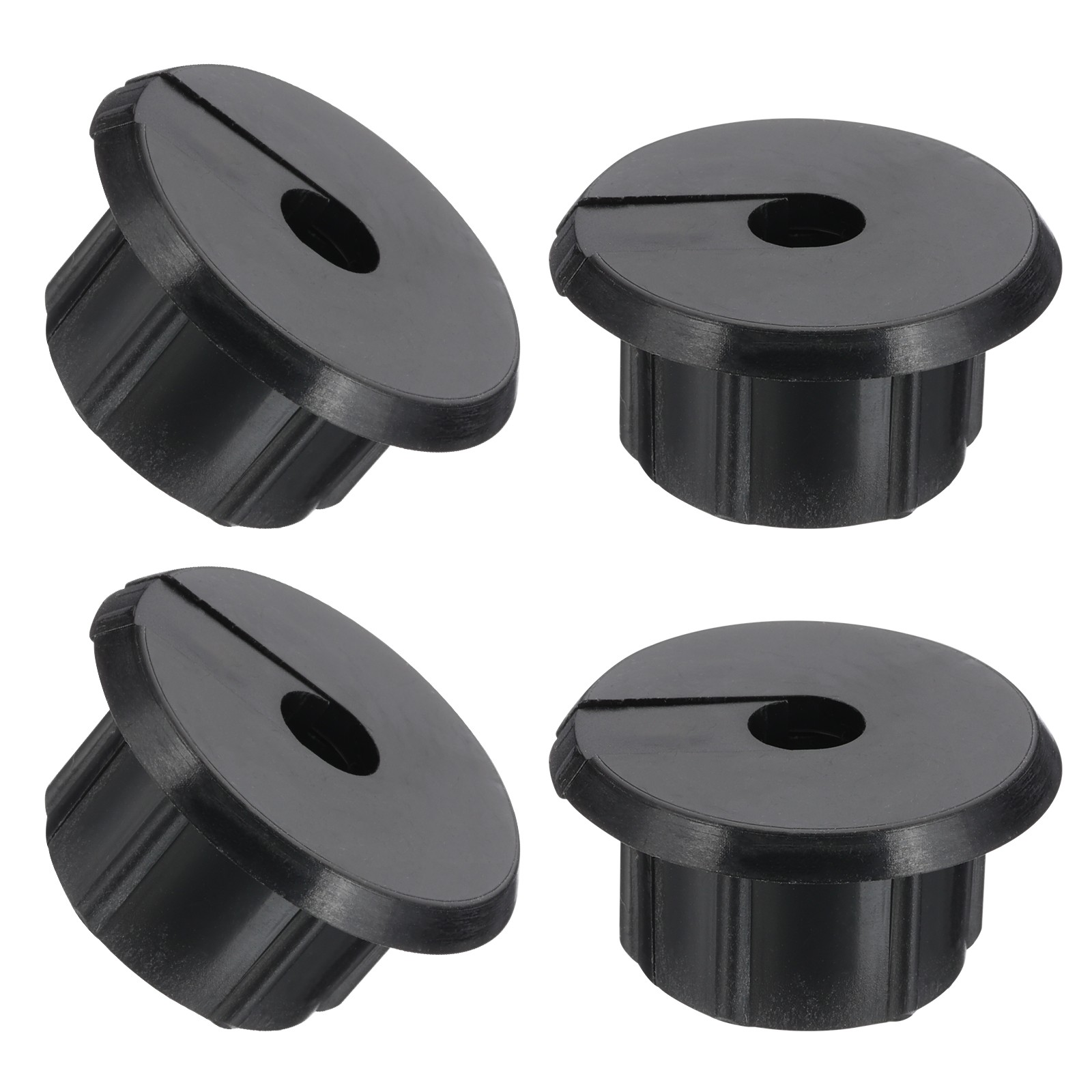 4Pcs Wall Bushing Grommet, Wall Cable Feed Through Bushings, Black