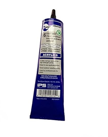 High Strength Solvent Cement for Bonding Acrylic / PVC / Plastic & More (5oz)