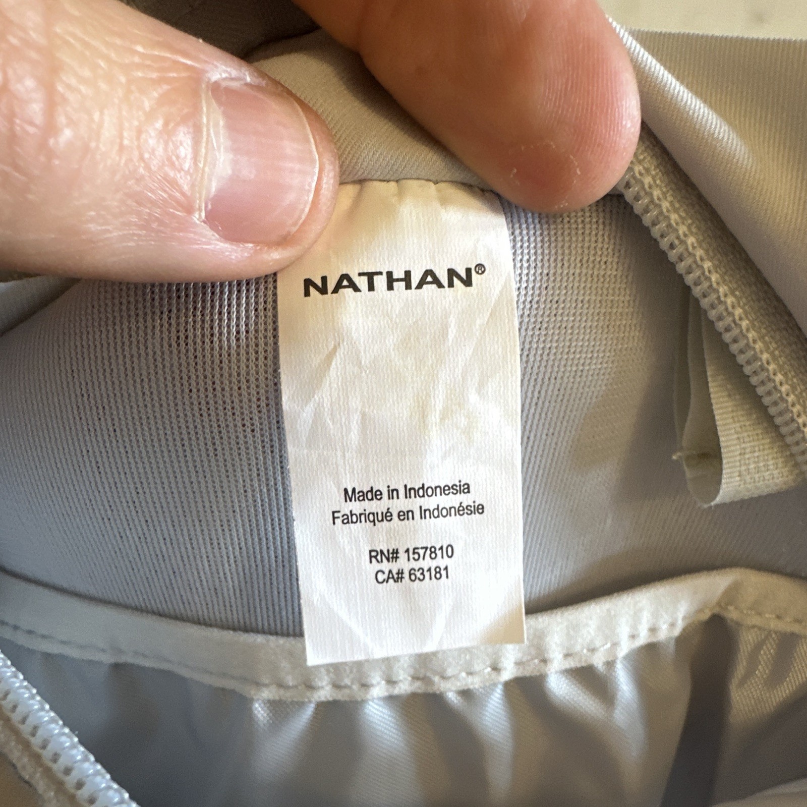 NATHAN Hydration Pack Vest Backpack Gray/Blue/Yellow