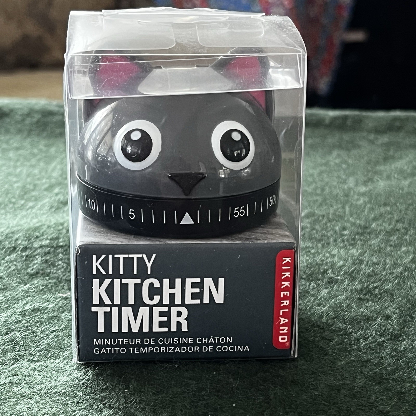 Kikkerland Kitty Kitchen Timer Meow Cat 60-Minutes Kitty Kitten New