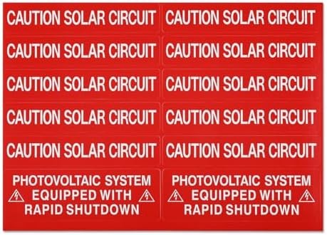 Solar PV System Labels Set