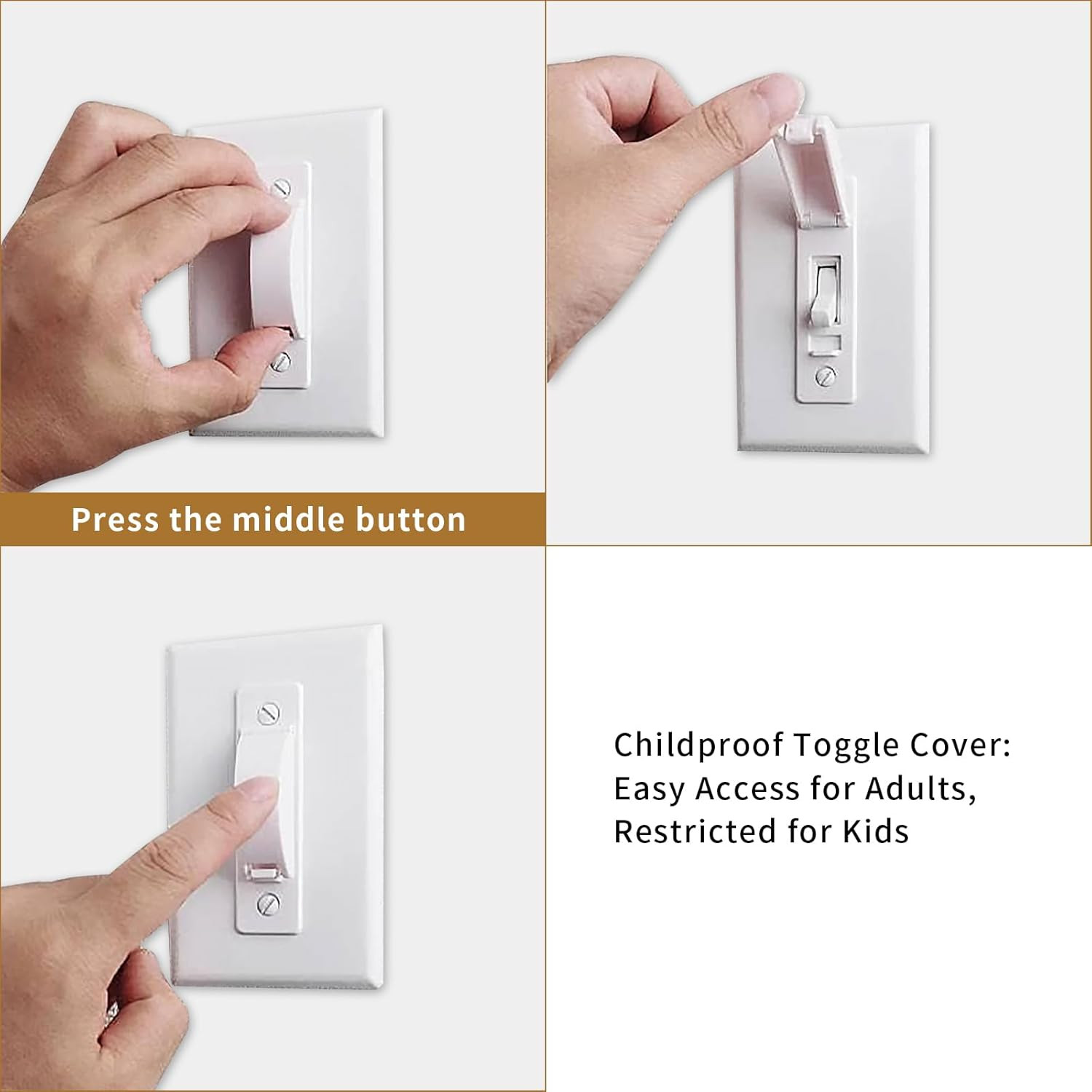 Light Switch Cover Guard Child Proof Switch Guard 2Pcs For Toggle Switch Prevent