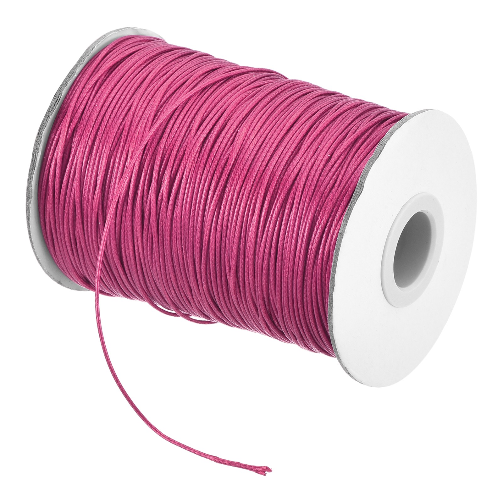 Dark Rose Red 0.8mm Waxed Cord 175 Yard Wax Bead Thread String for Jewelry Make