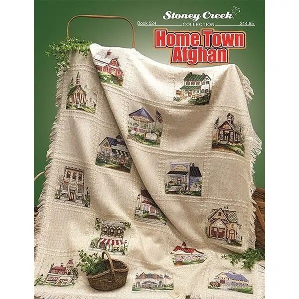 Stoney Creek Cross Stitch Pattern Booklet Throw HOME TOWN AFGHAN  15 Patterns