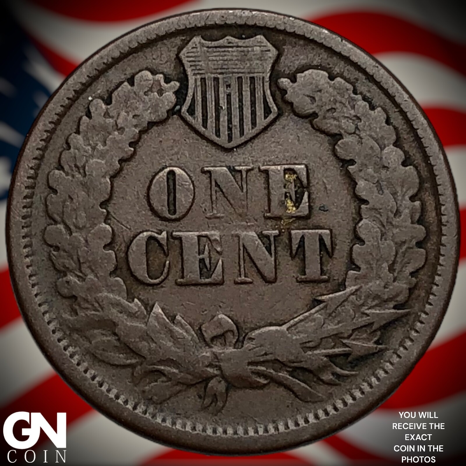 1865 Indian Head Cent Penny Y0763