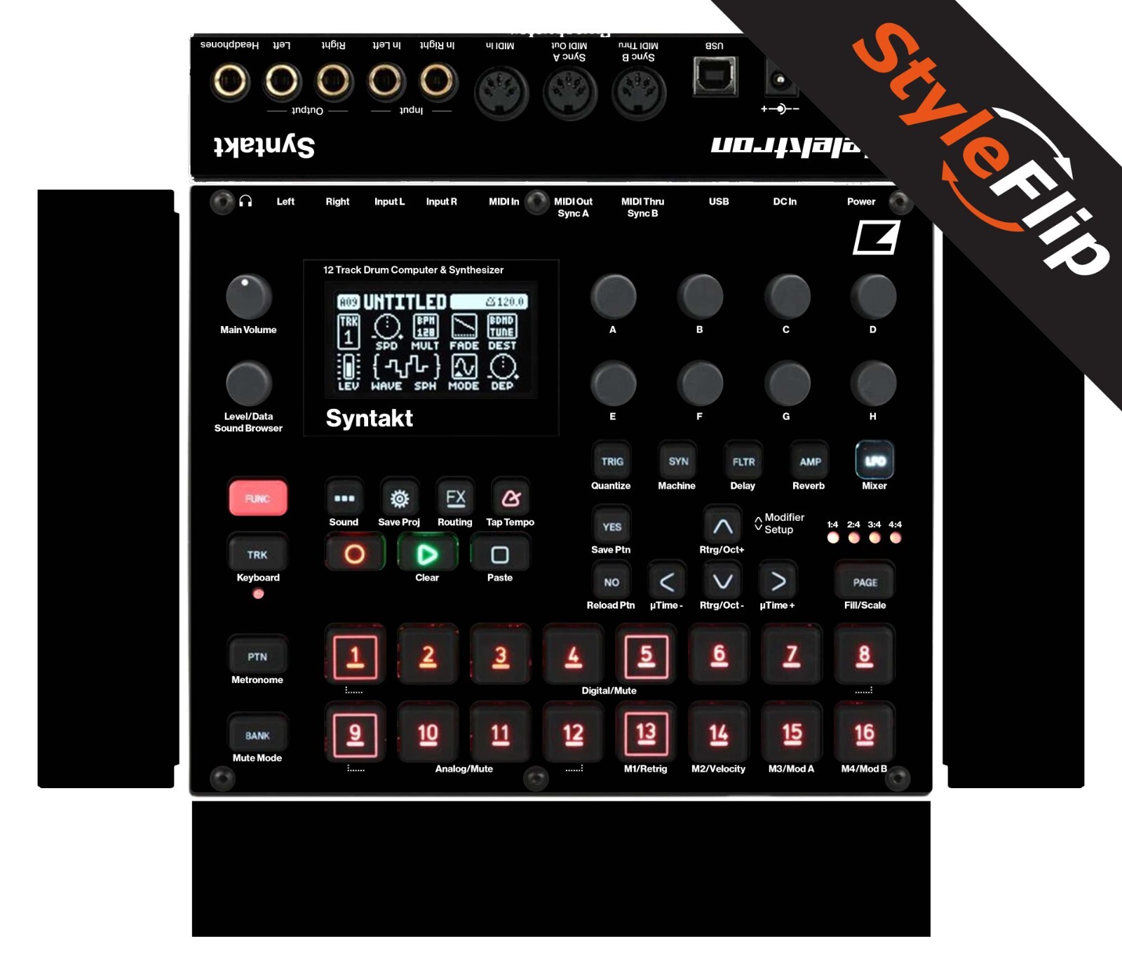 Elektron Syntakt Skin | Black | Protective Decal | StyleFlip Skins