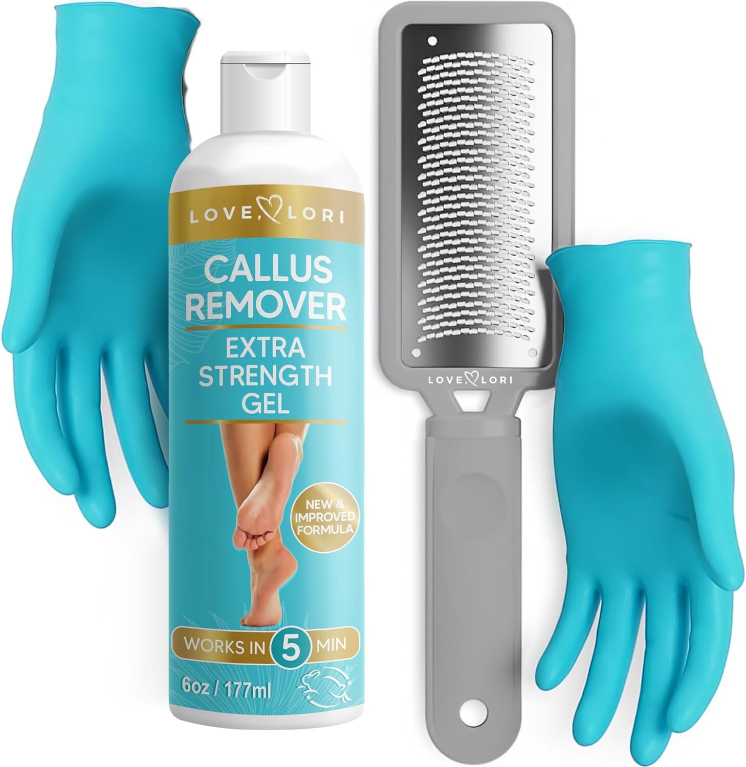 LOVE, LORI Foot Callus Remover - Pedicure Supplies Scrubber Dead Skin...