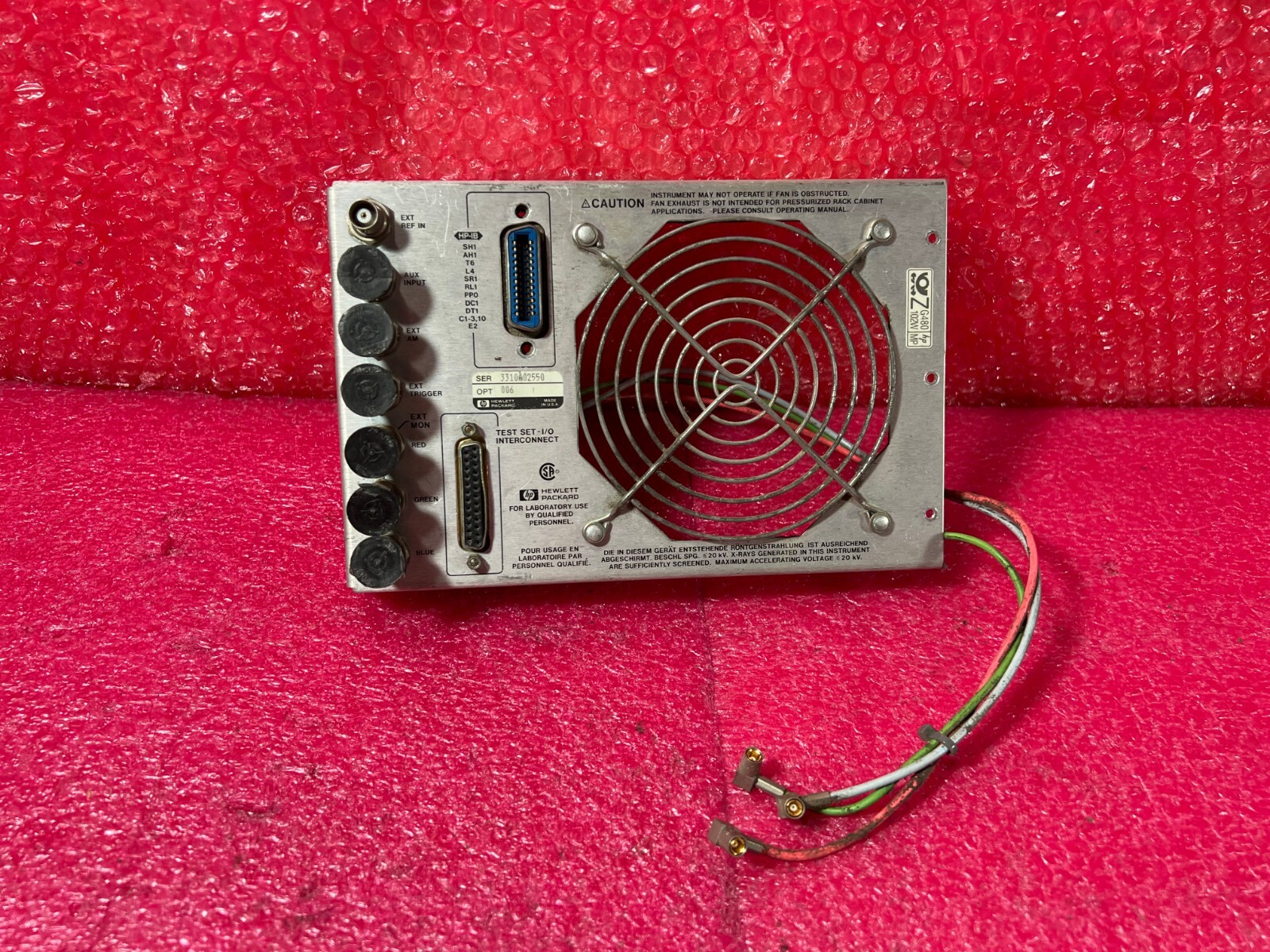 HP 8753C Network Analyzer 300kHZ - 6 GHz Back Panel
