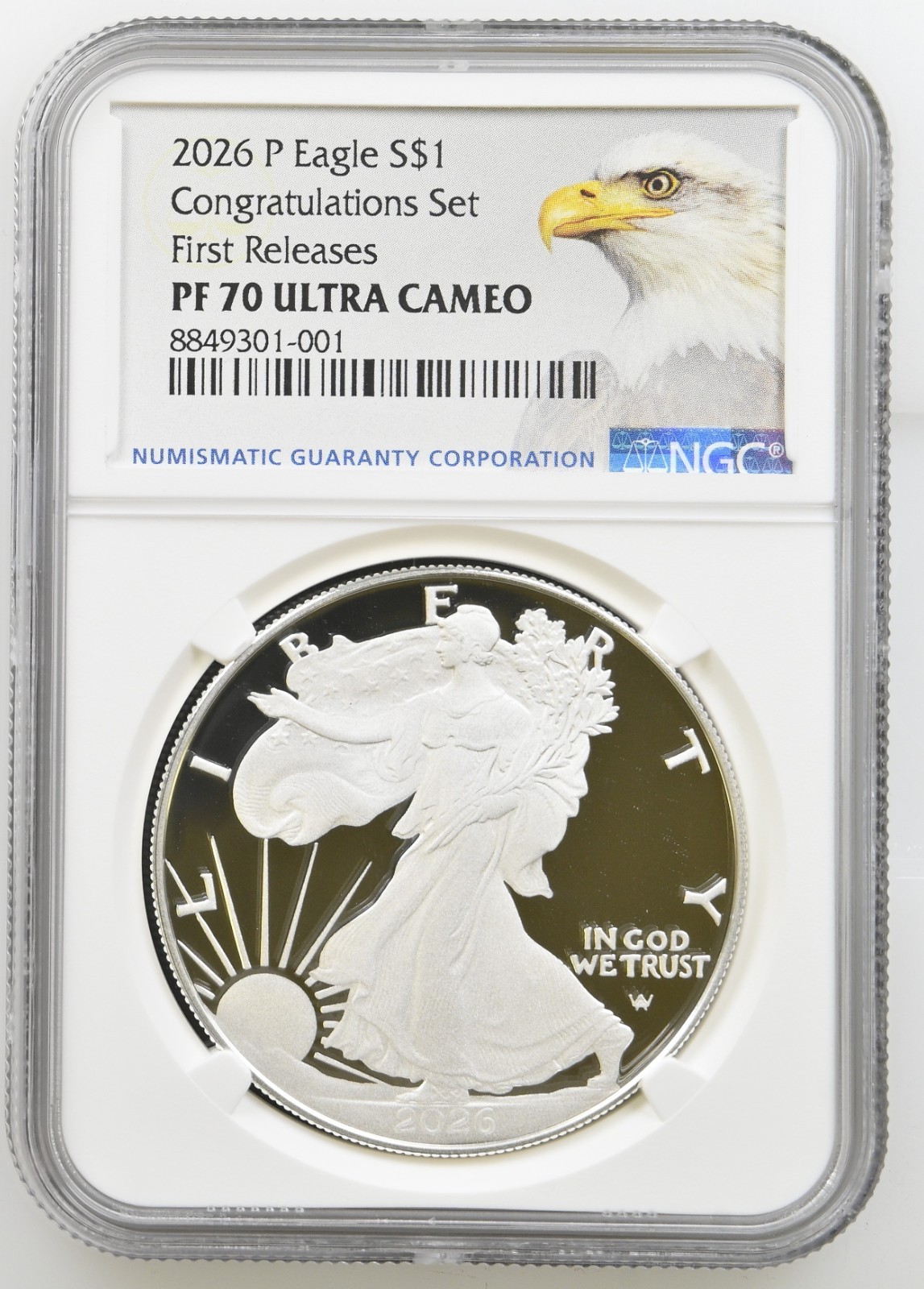 2026 P Silver Eagle S$1 Congratulations NGC PF70 Ultra Cameo First Releases #968
