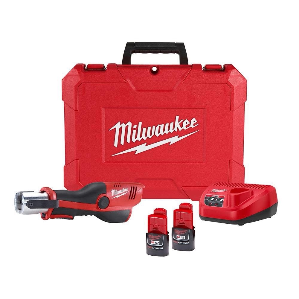 Milwaukee M12 Force Logic Press Tool Kit (No Jaws) w/ (2) Batteries 2473-20 NEW