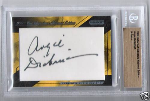 2009 RAZOR SIGNATURE CUT. ANGIE DICKINSON. AUTHENTIC AUTOGRAPH. "POLICE WOMAN."