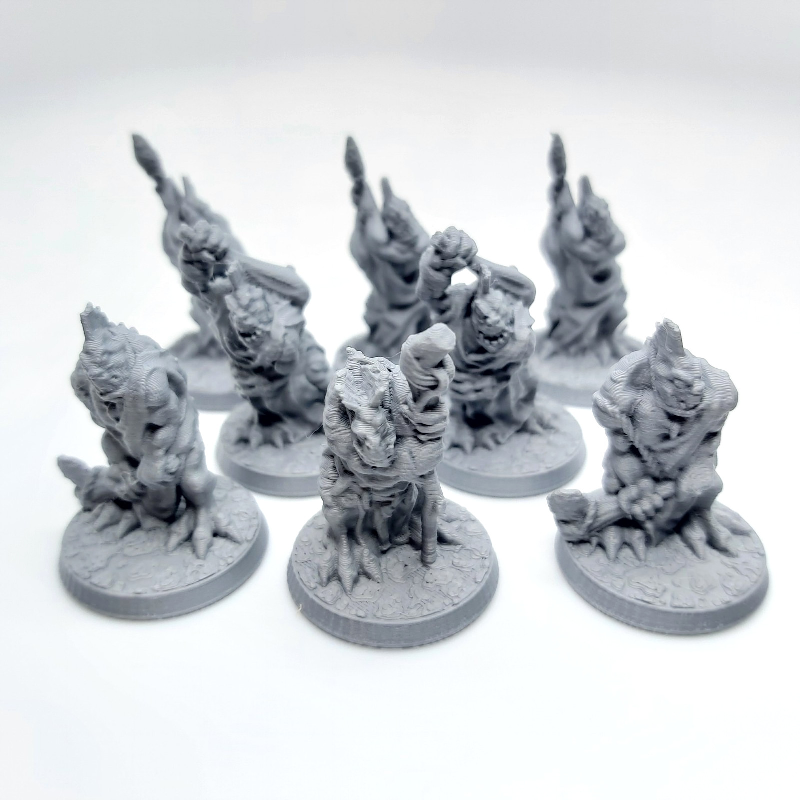 Troglodytes - 3D Printed, Miniature, 28mm scale, Tabletop, TTRPG, DND