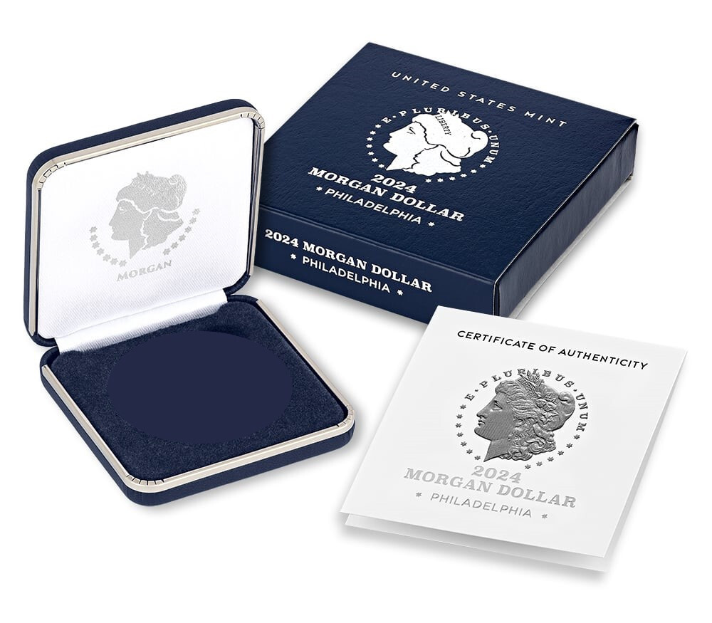 OGP Box and COA Only for 2024 Uncirculated Morgan Silver Dollar --- No Coin