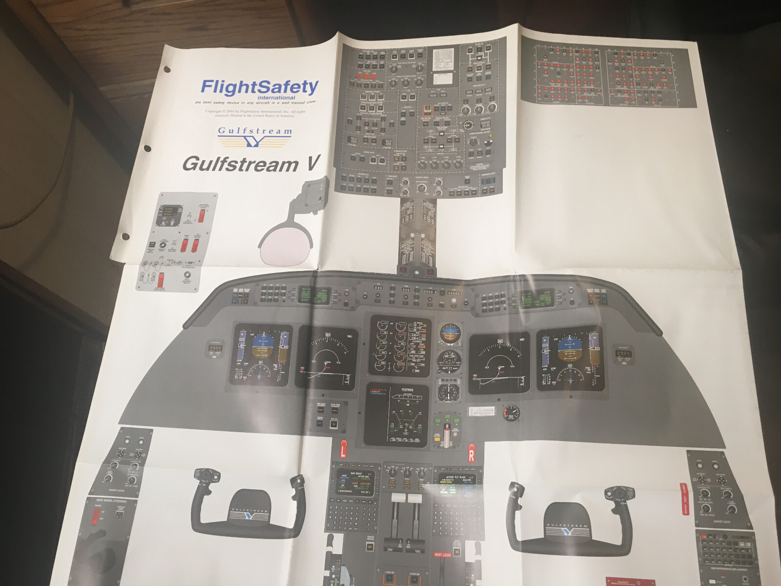 FlightSafety Gulfstream V Instrument Panel Poster