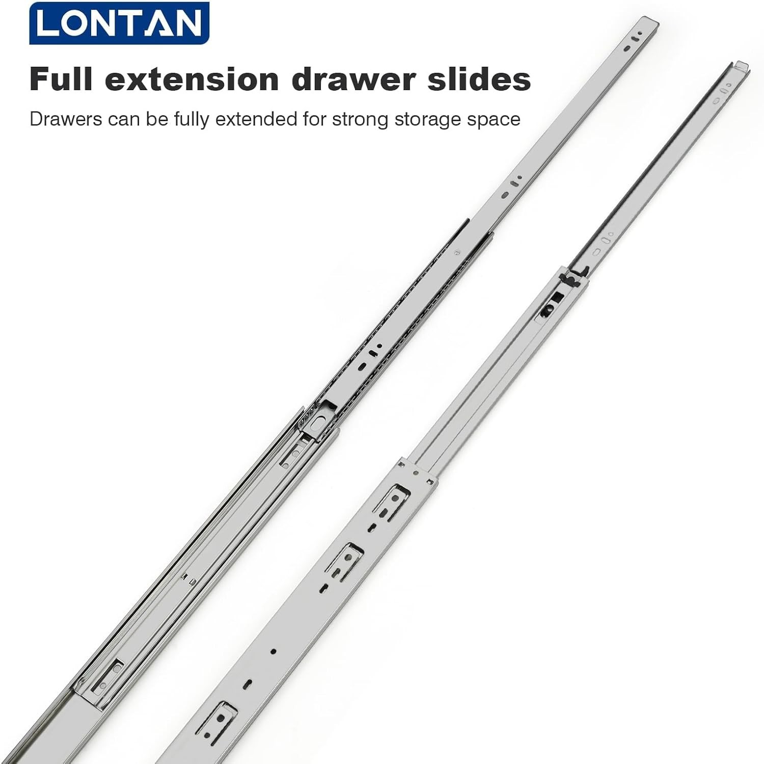 Durable Full Extension Drawer Slides 22 Inch with Quick-Release Installation