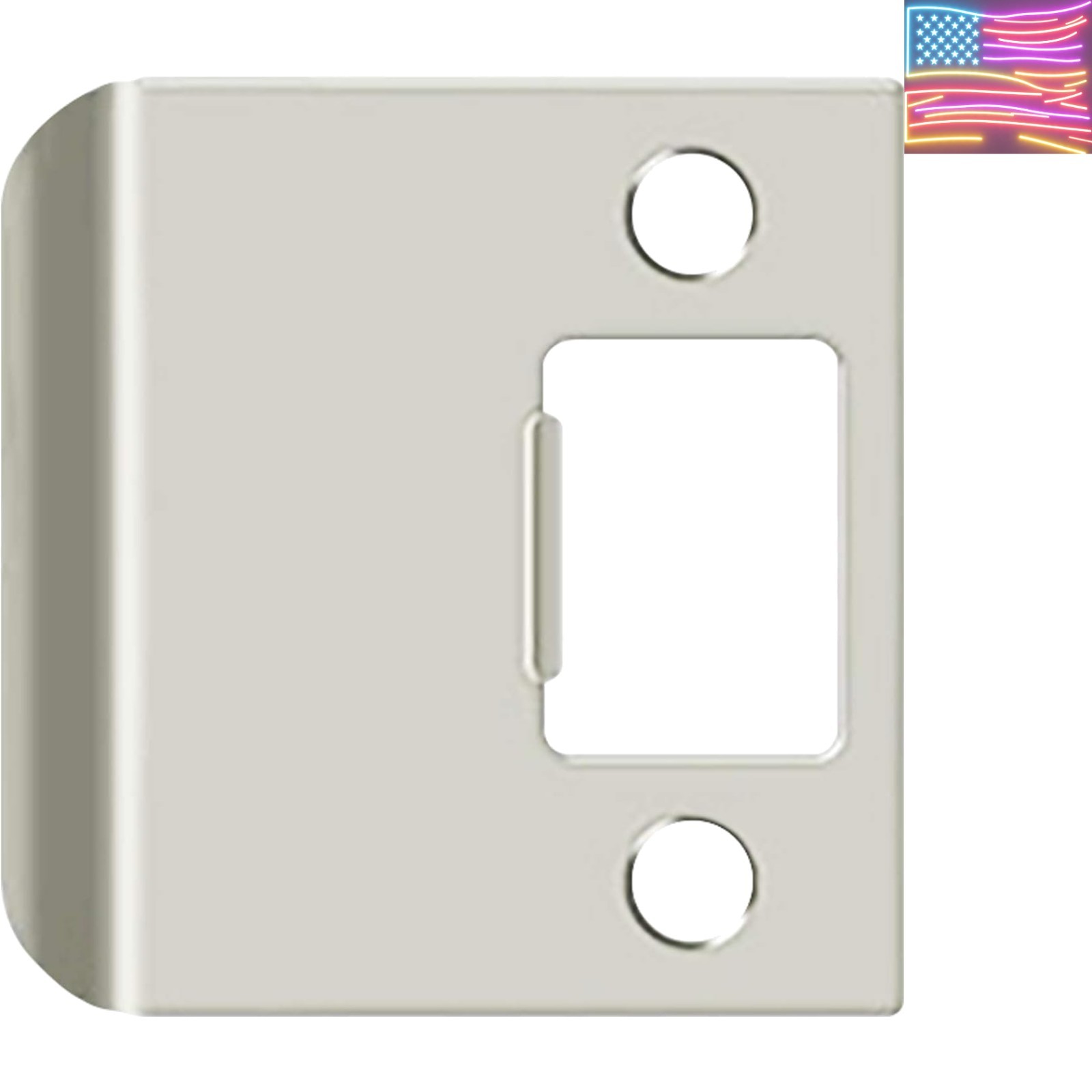 Nuk3y SP225 2-1/4" x 2-1/4" Extended Lip Strike Plate, Satin Nickel