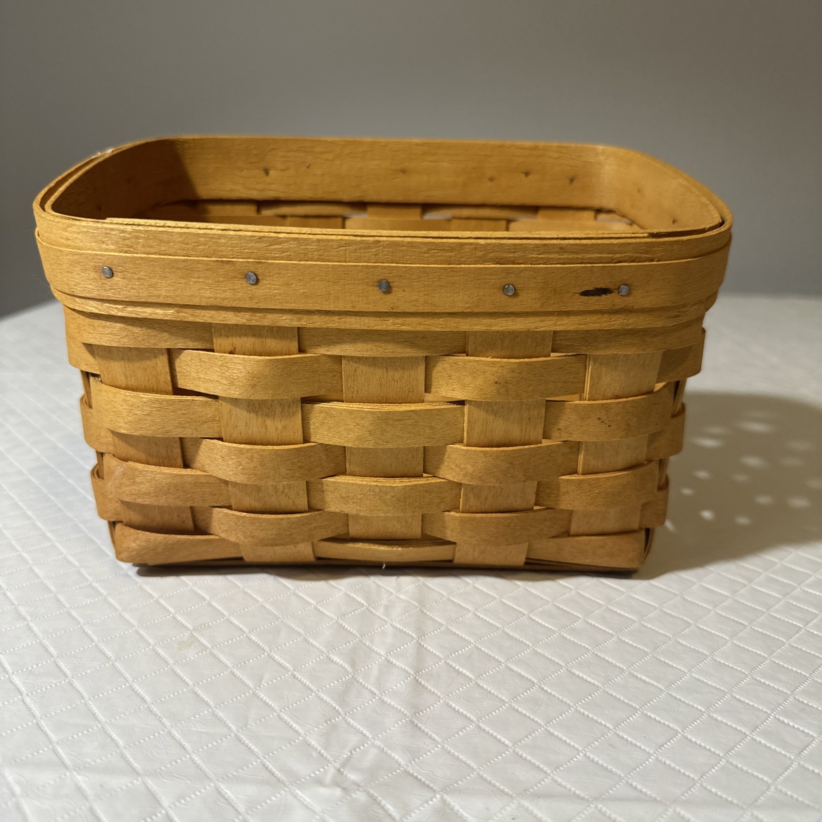 Longaberger Classic Small Basket Slanted Signed 1999 Vintage Basket Only