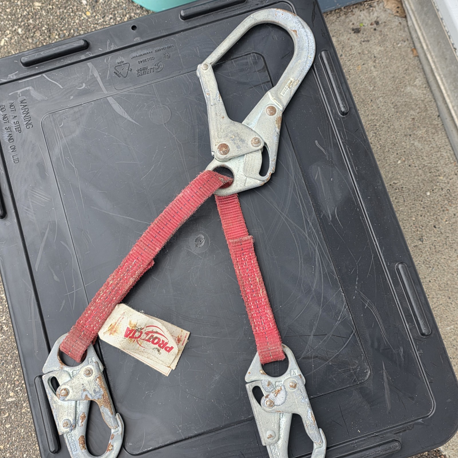 Protecta 1351050 P Twin Leg Fall Protection Lanyard Rebar Hooks ANSI Z359 Y Lany