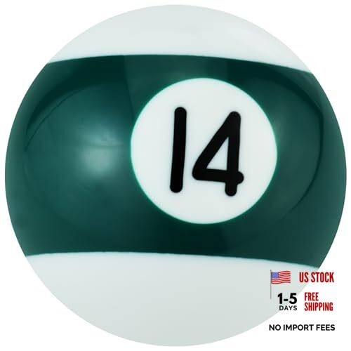 Billiard Ball Gear Stick Shifter Head Resin Transmisson Shift White, Green 14
