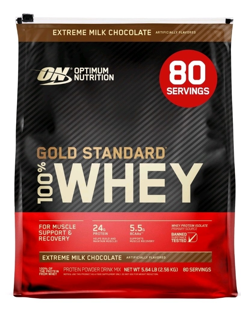 Optimum Nutrition Gold Standard 100% Whey Protein Extreme Chocolate 5.64lb 80SV