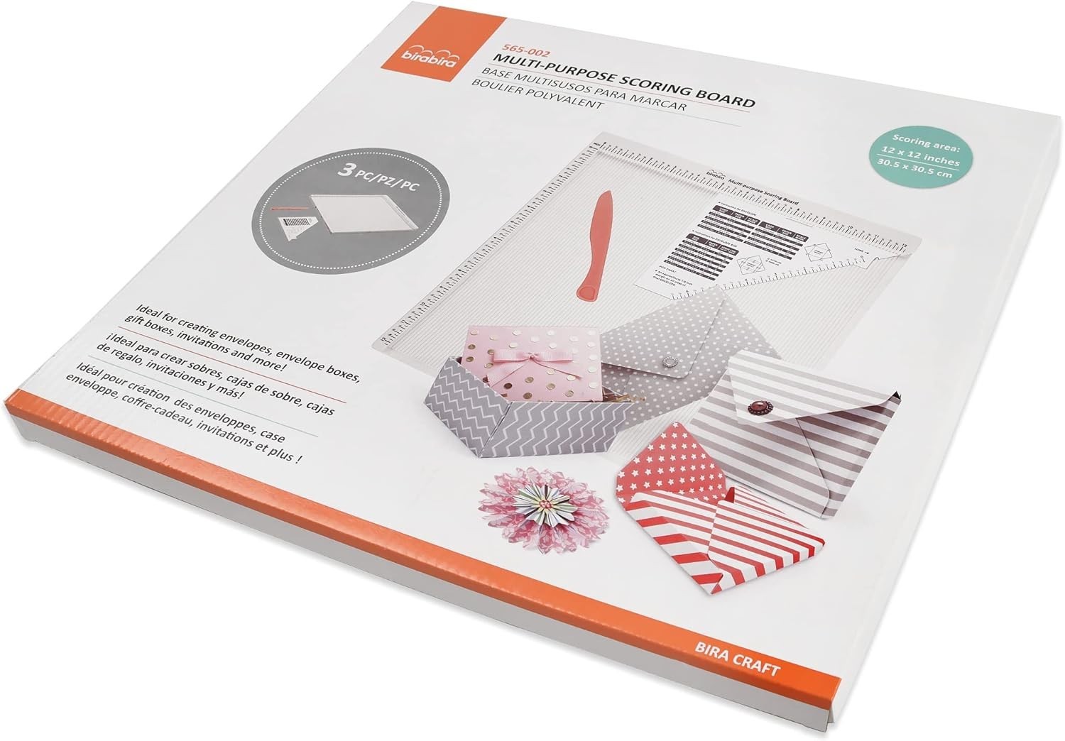 Bira Craft 12 X 12 inch Multi-Purpose Scoring Board & Score and Fold Tool