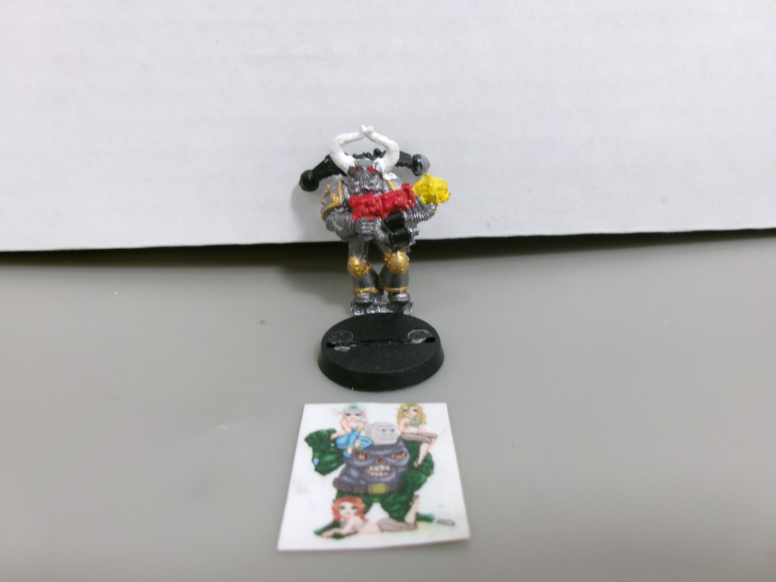 =Warhammer 40k CHAOS Chaos Space Marine w/ Flamer Painted 23=