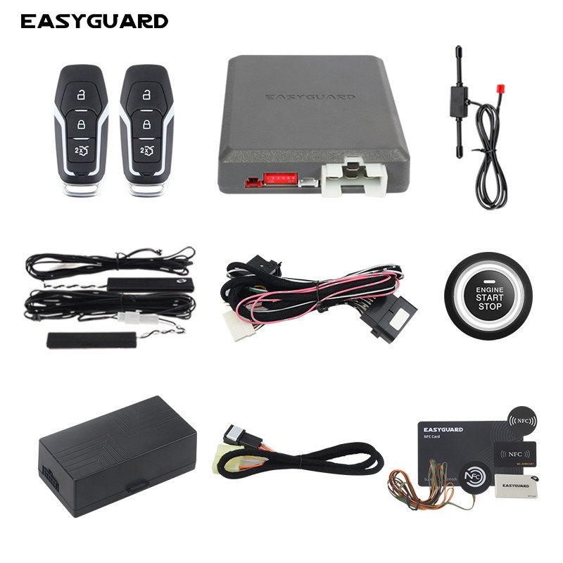 EASYGUARD Semi Plug&play PKE Remote Start Push Start Button For Ford F150 15-20