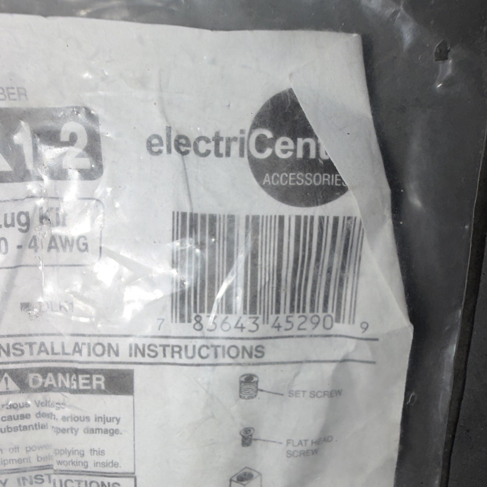 electriCenter ECLK1-2 Neutral Lug Kit 2/0-4 AWG, Branch Circuit, Rectangular