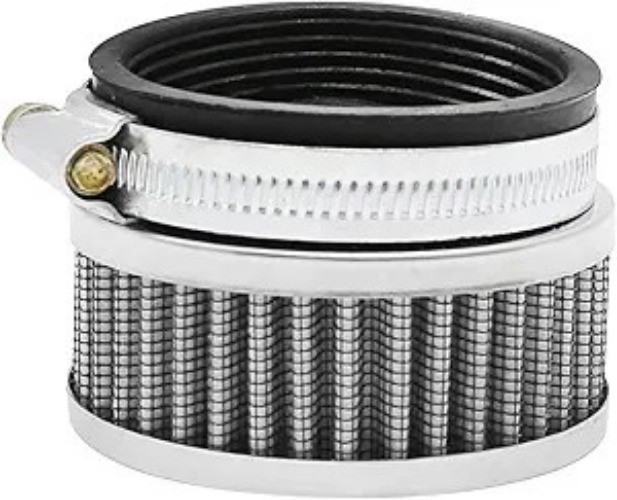Stainless Steel Air Intake Filter with Clamp Fits for Motorcycle S Size: 58mm+