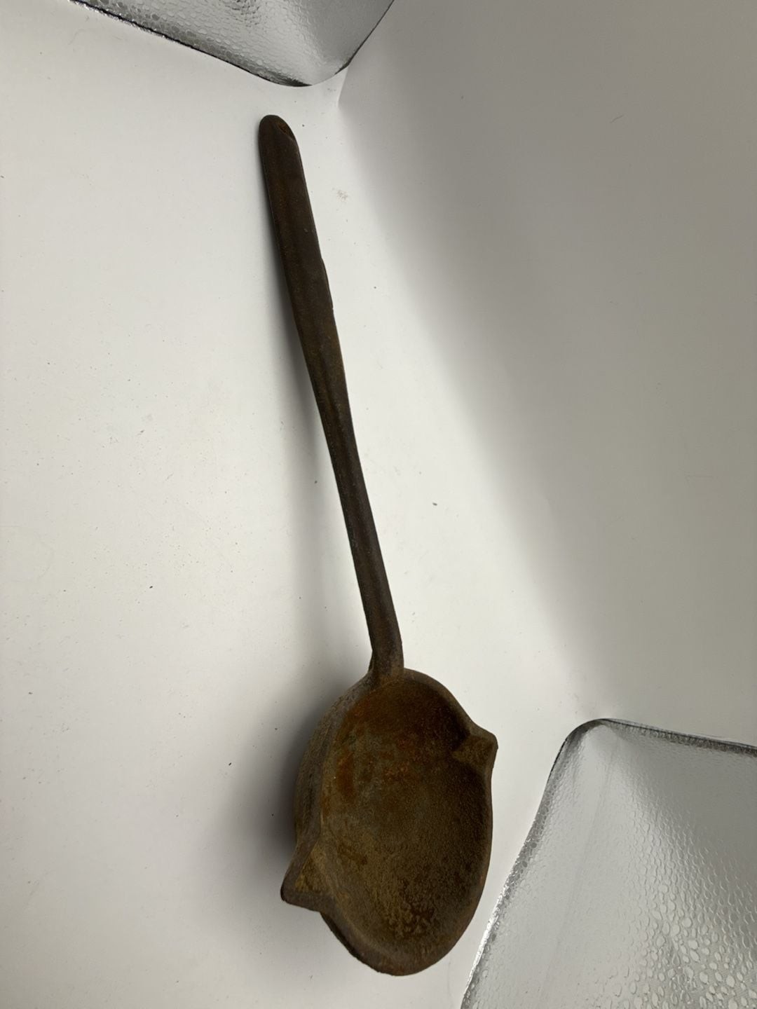Vintage Warren Cast Iron Double Spout Smelting Ladle