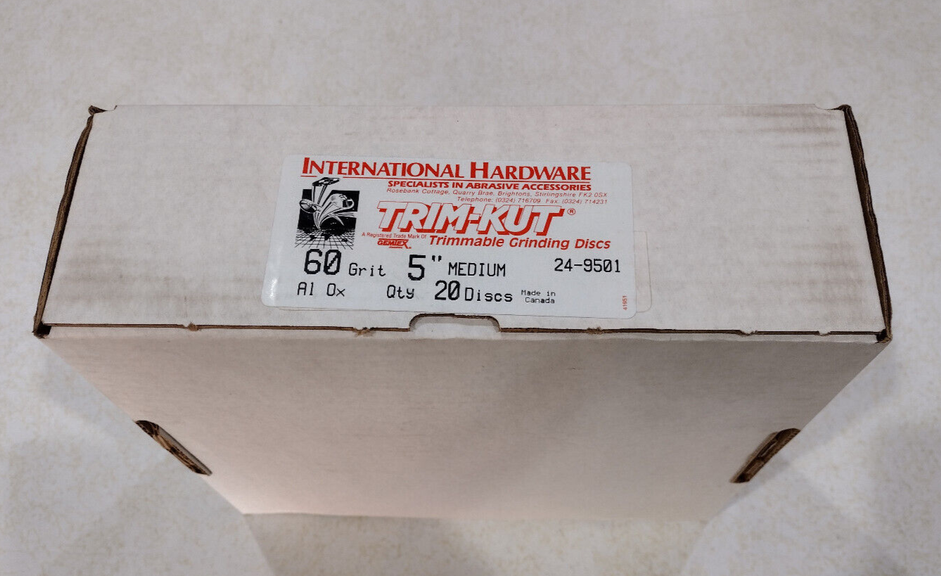 Trim-kut High Speed Grinding Discs. 20 Pack. 5" Medium - 60 grit .