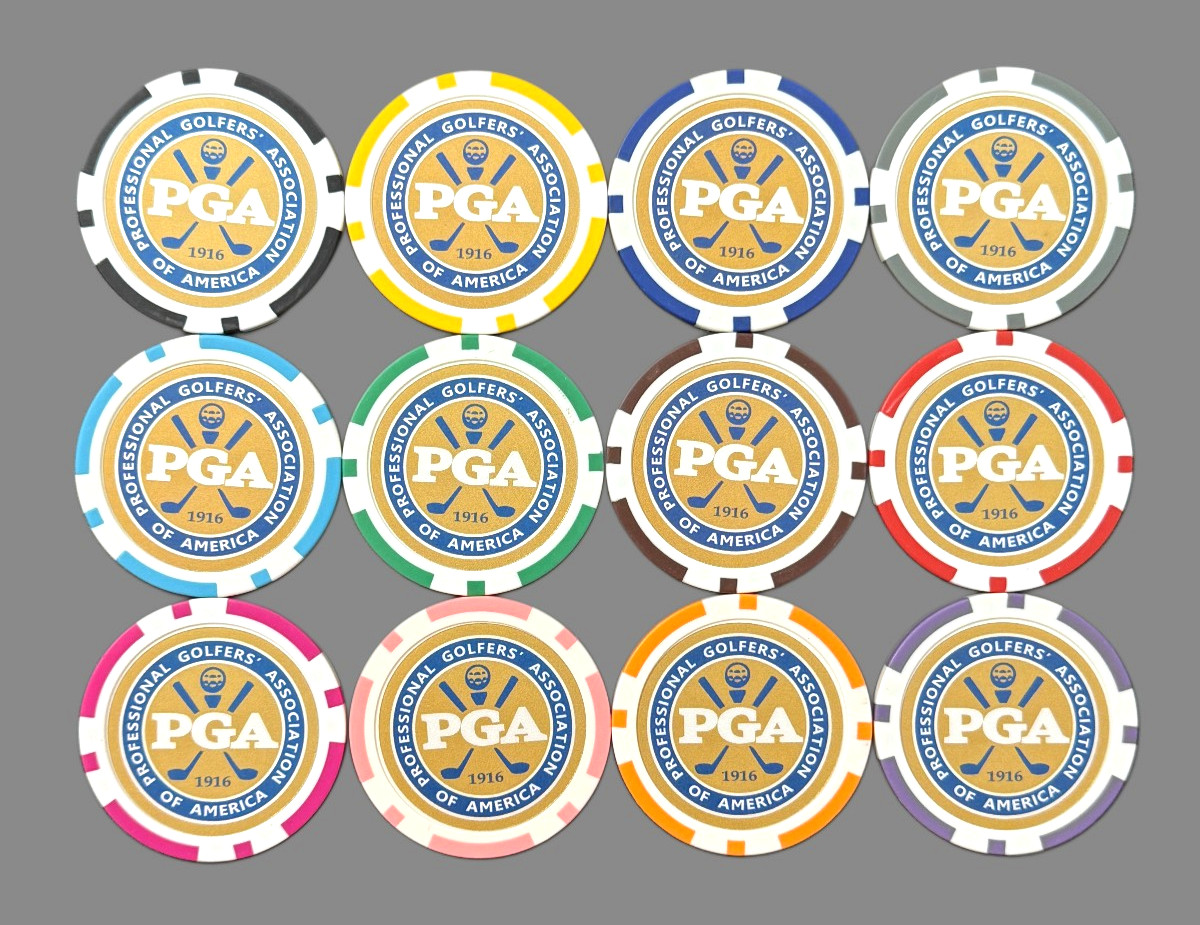 PGA Professional Golfers' Association of America Magnetic Poker Chip Ball Marker