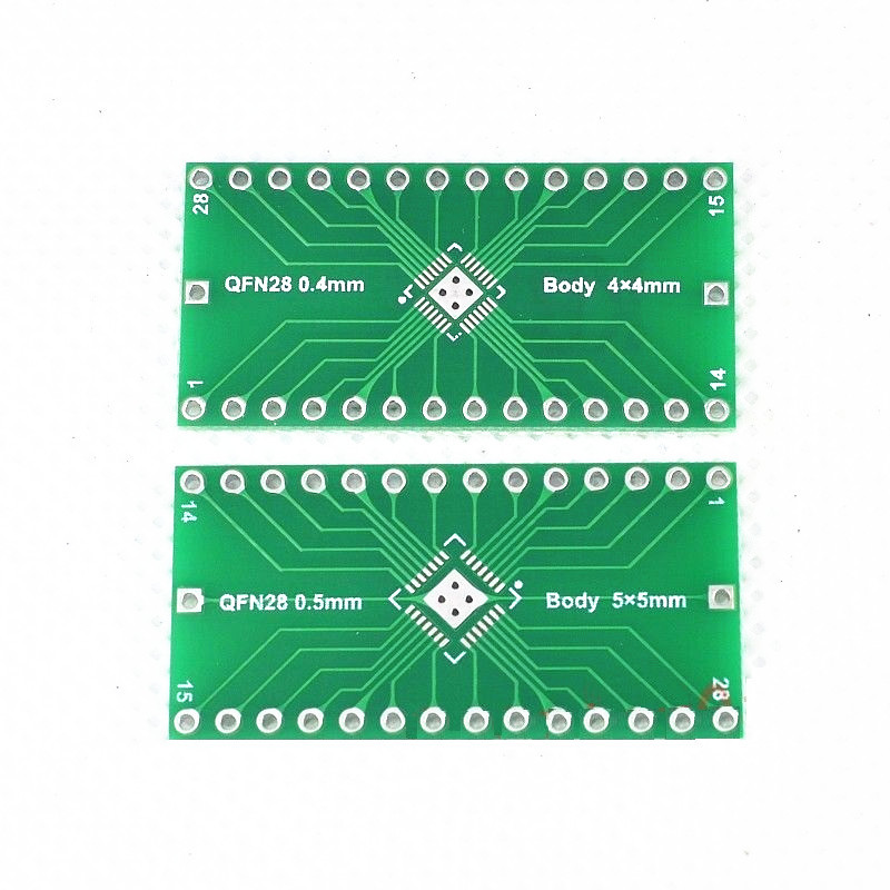 5 PCS QFN28 0.4mm 0.5mm to 2.54mm DIP Adapter PCB Board Converter IC