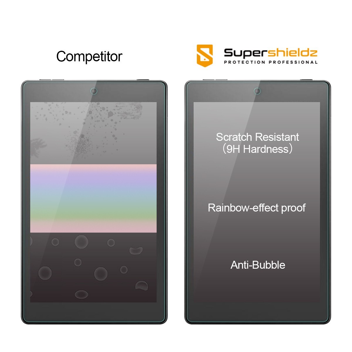 2X Tempered Glass Screen Protector for Amazon Fire HD 8 (2017 /2018 release)