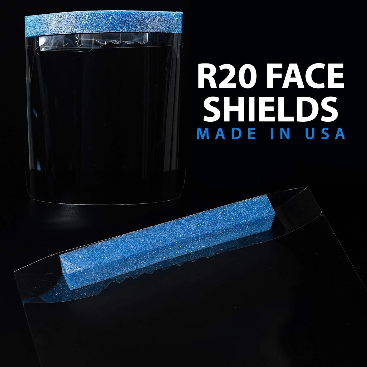 REZVANI Protective Face Shields Anti-Fog Clear Adjustable Eye Protection 2 Pack