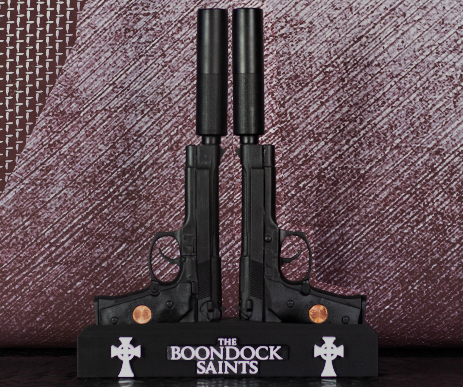 Boondock Saints Veritas and Aequitas Suppressed Pistol Replica Prop Set