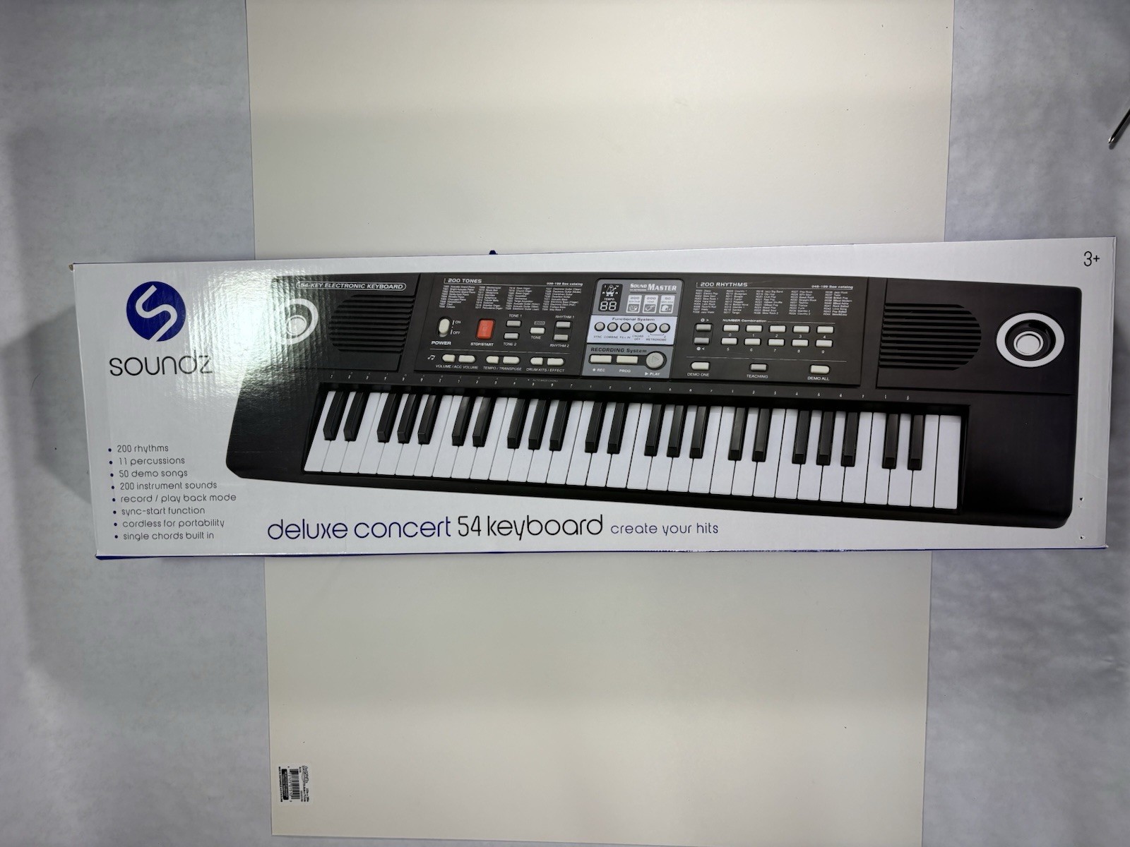 Soundz Deluxe Concert 54-Key Wireless Keyboard Electronic Piano - Used With Box