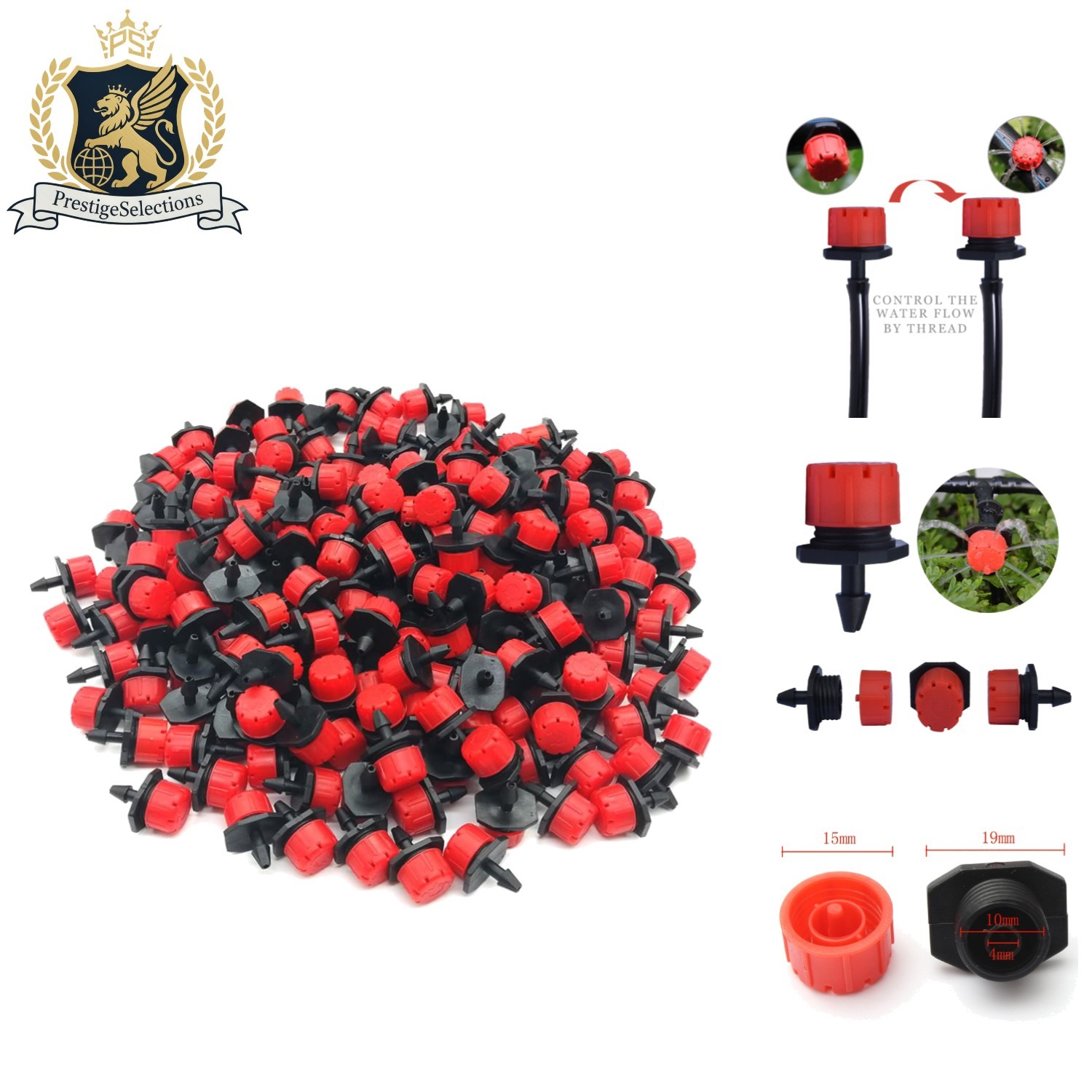 Durable 100pcs Adjustable Irrigation Drippers - Perfect for Garden Aesthetics