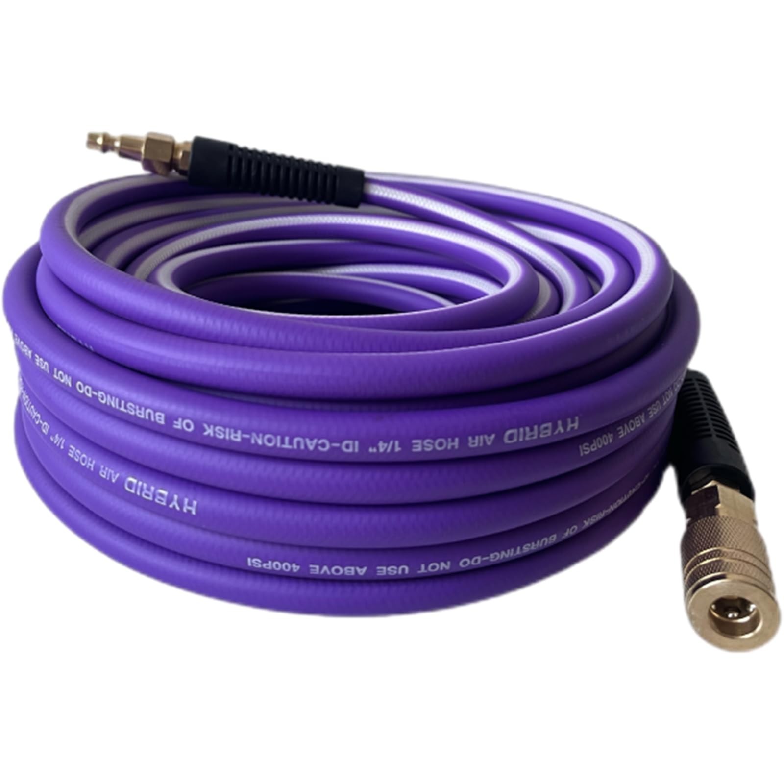 Air Hose 1/4 in x 100 ft, Heavy Duty, Lightweight, Kink Resistant, Hybrid Air...