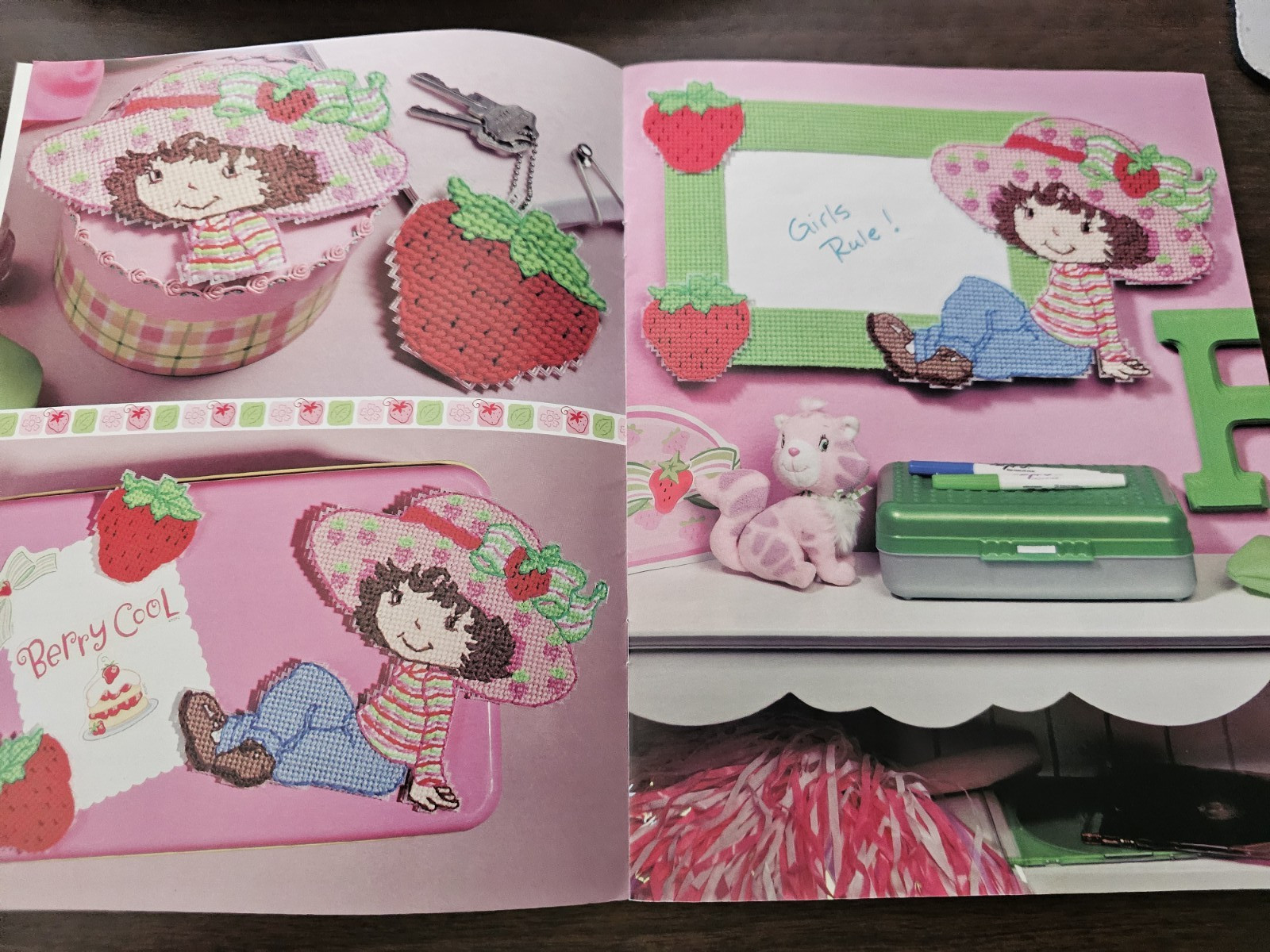 Strawberry Shortcake Frames & Keepsakes Booklet Plastic Canvas Craft Patterns