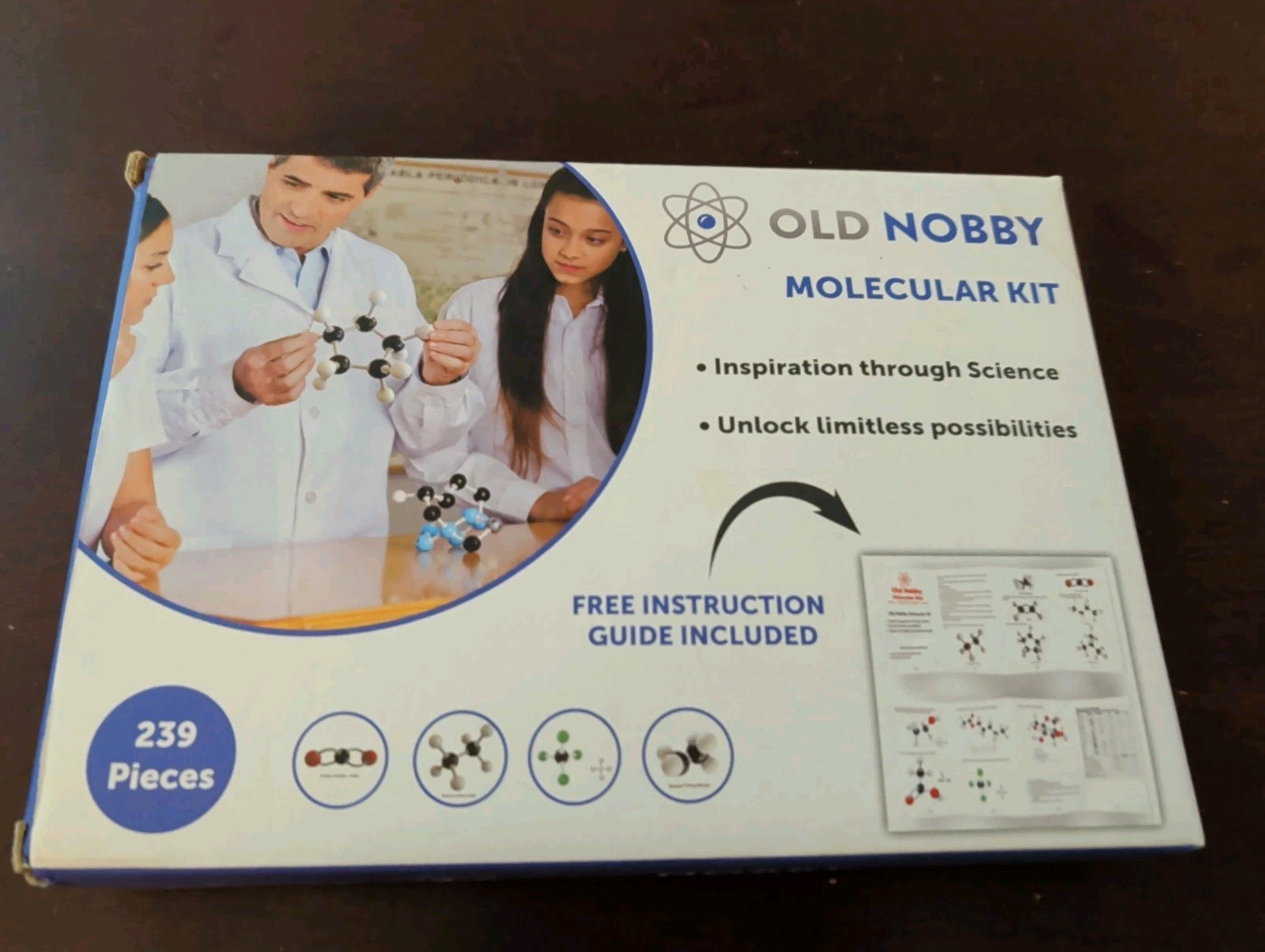 Old Nobby Molecular Kit 239 Piece Chemistry Model Kit for Learning