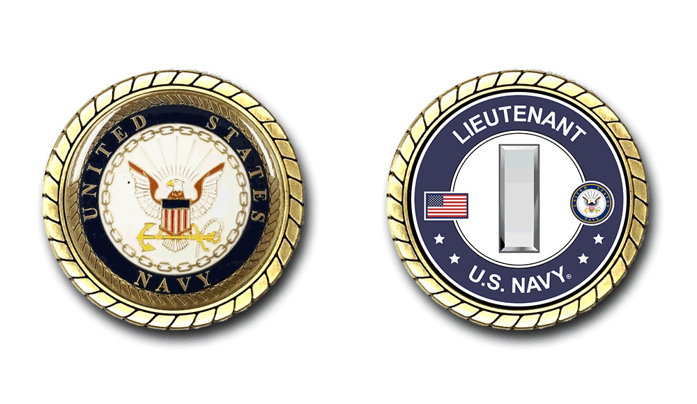 US Navy Lieutenant Junior Grade Challenge Coin Officially Licensed