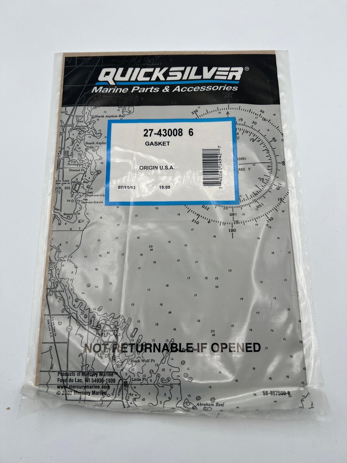 Mercury Quicksilver OEM Exhaust Plate GasketT for 60 to 125 HP 27-430086