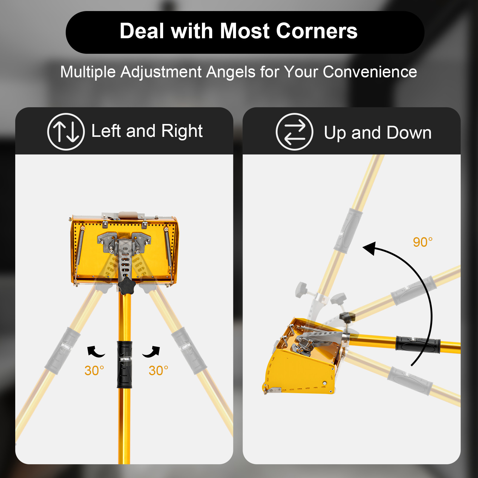 Drywall Tools Flat Box Set Adjustable For Wall/Ceiling Scraping Putty