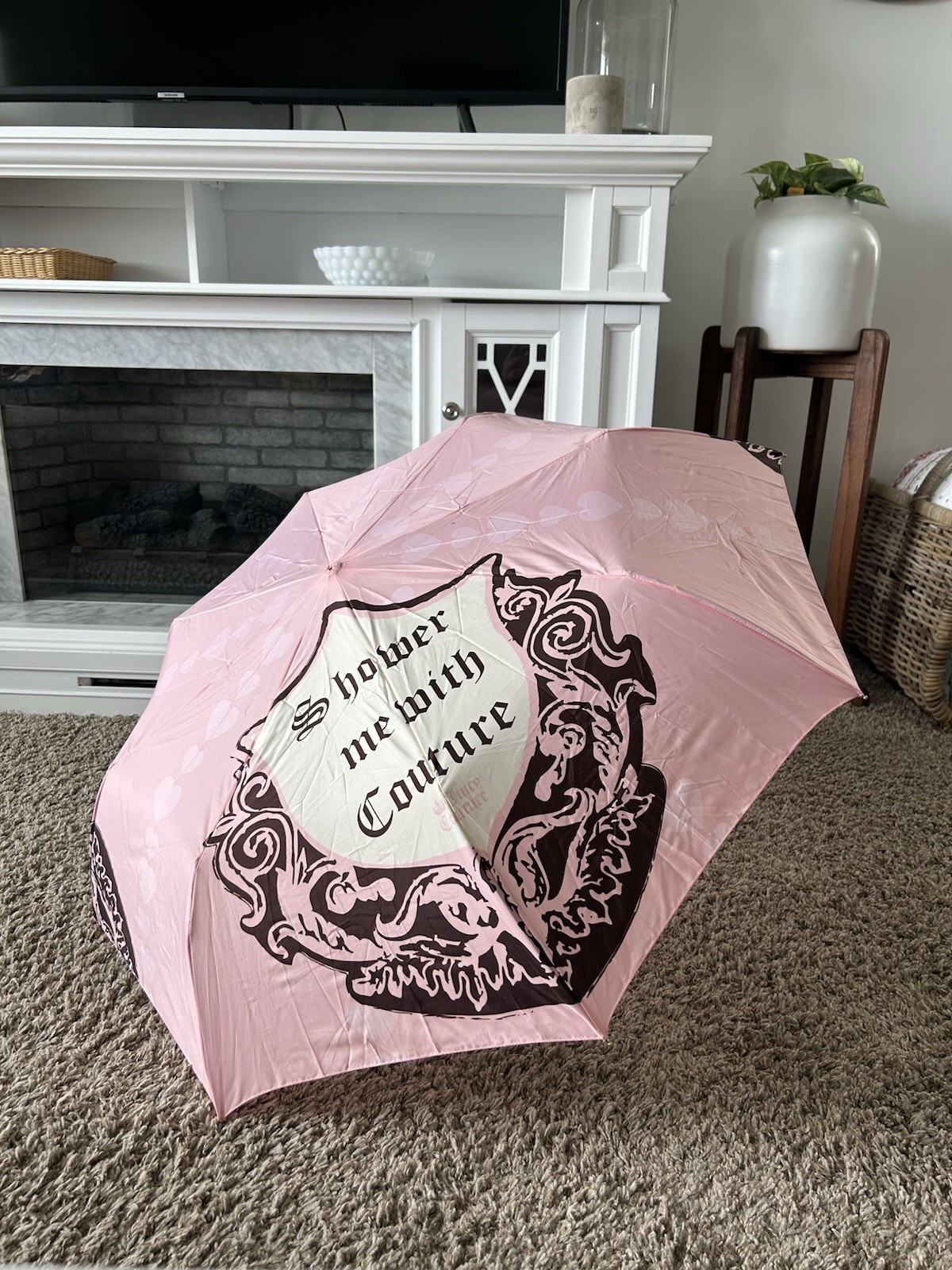 Vintage Y2K Juicy Couture Umbrella- ‘shower Me With Couture’   As Is